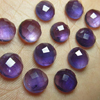 9x9 mm - 10 Pcs - Trully Gorgeous Quality Natural Purple Colour - AMETHYST - Checker Cut Board Round Shape Cabochon